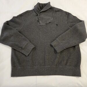 Polo By Ralph Lauren Men's Wrap Neck Long Sleeve Heavyweight  Sweater Size XL